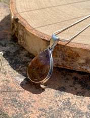 High Quality Cocaxinite in Purple Amethyst and Silver Pendant(UV1952)