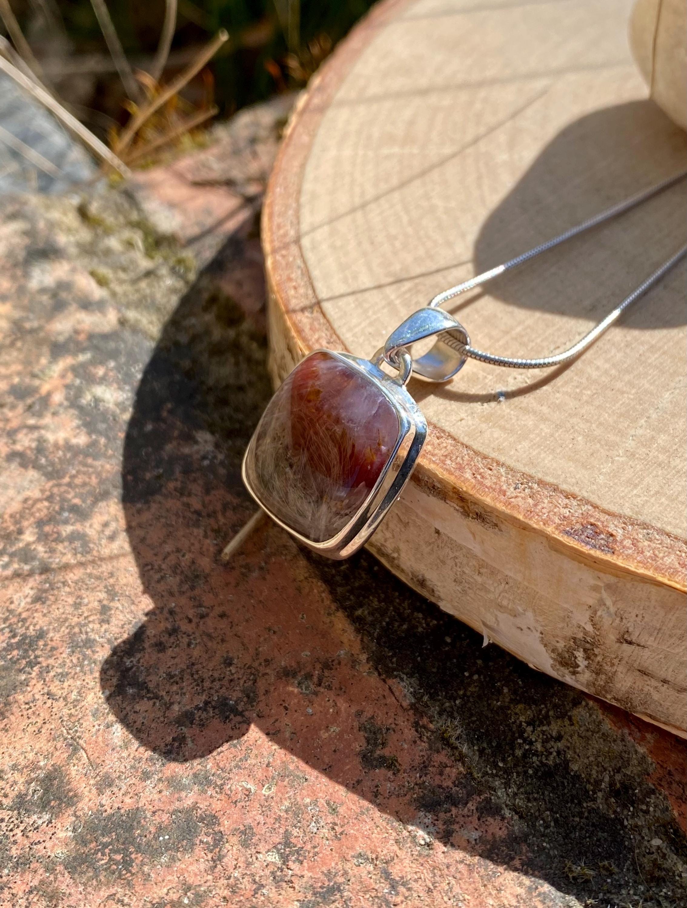 High Quality Cocaxinite in Purple Amethyst and Silver Pendant