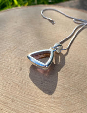 High Quality Cocaxinite in Purple Amethyst and Silver Pendant