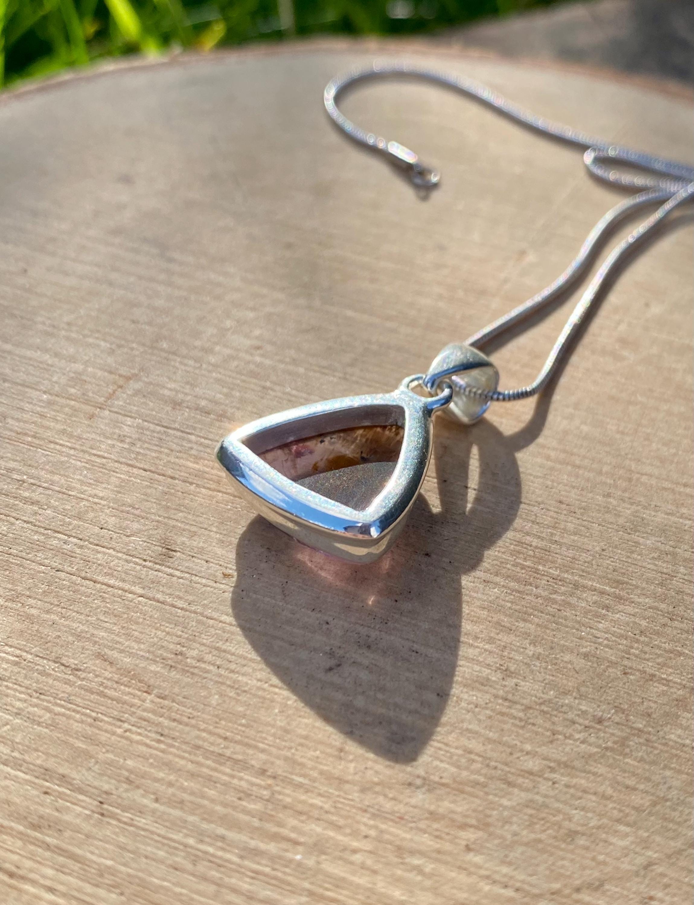 High Quality Cocaxinite in Purple Amethyst and Silver Pendant