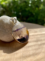 Blue John Silver Pendant - Extremely Rare