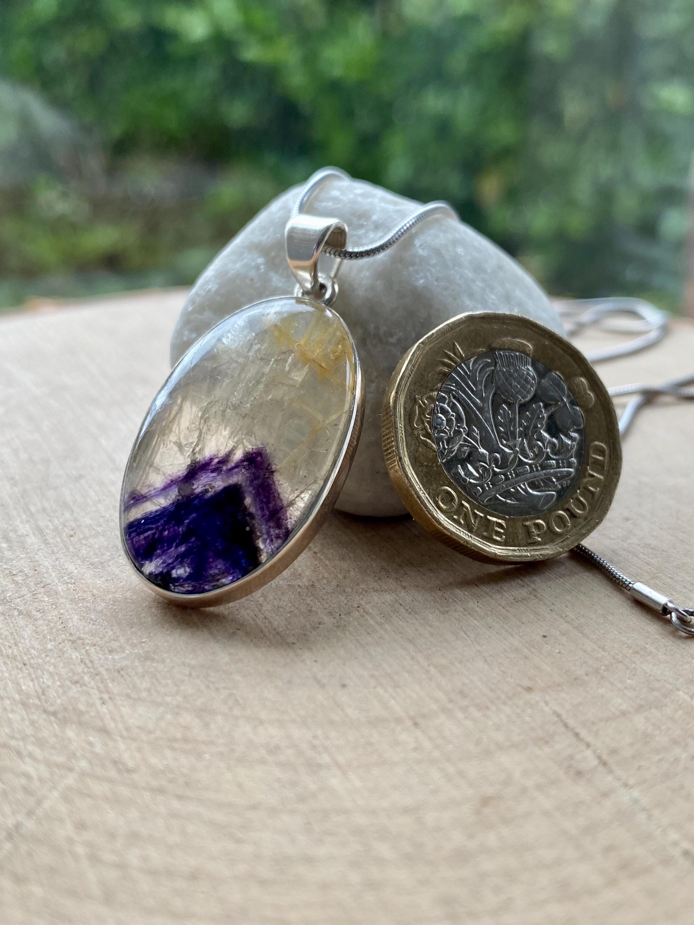 Blue John Silver Pendant