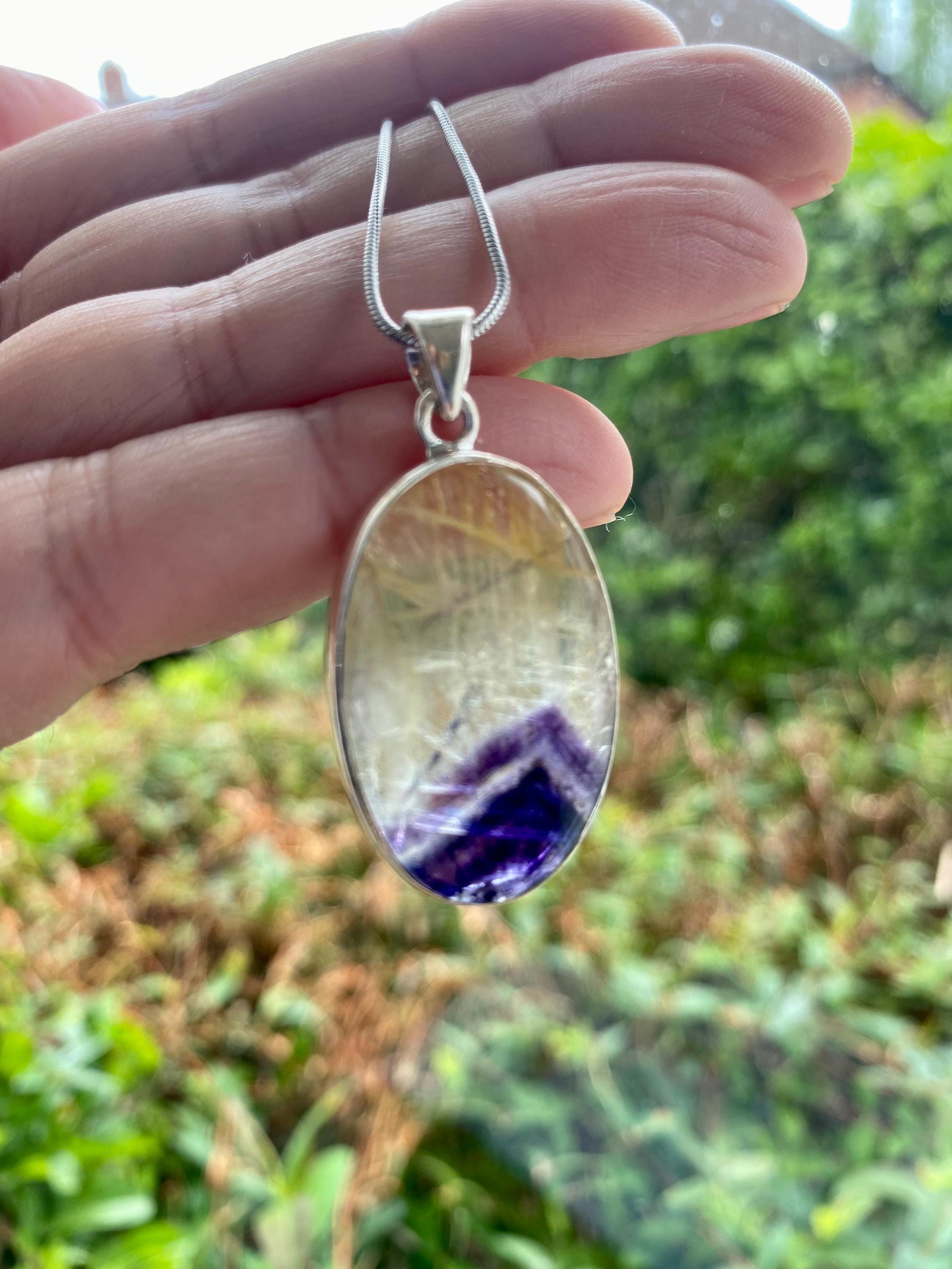 Blue John Silver Pendant
