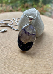 Blue John Silver Pendant