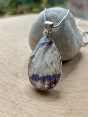 Blue John Silver Pendant
