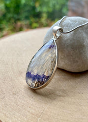 Blue John Silver Pendant