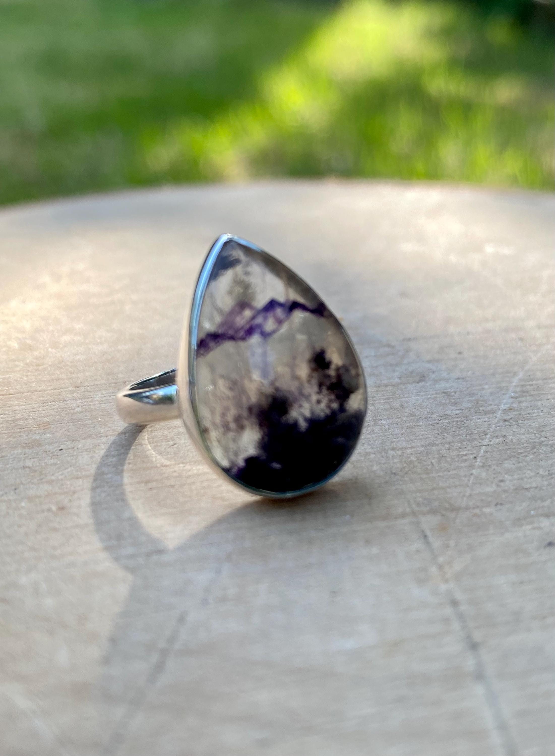 Blue John Silver Ring - An Extremely Rare