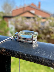 Green Amethyst (Prasiolite ) and Silver Pendant