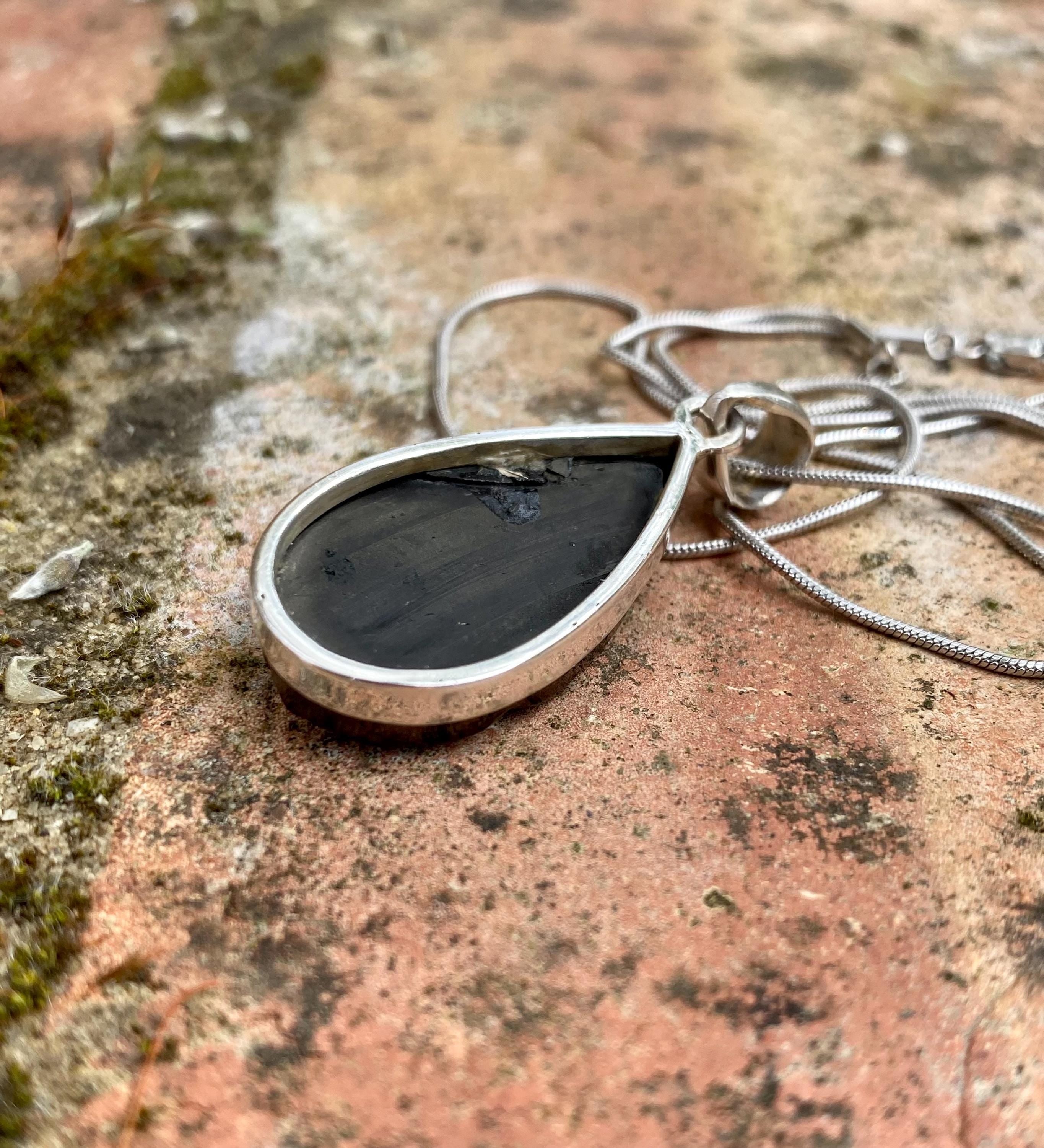 Shungite Sterling Silver Pendant (UV2126)