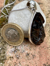 Shungite Sterling Silver Pendant (UV2126)