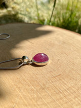 Natural African Ruby Sterling Silver Pendant