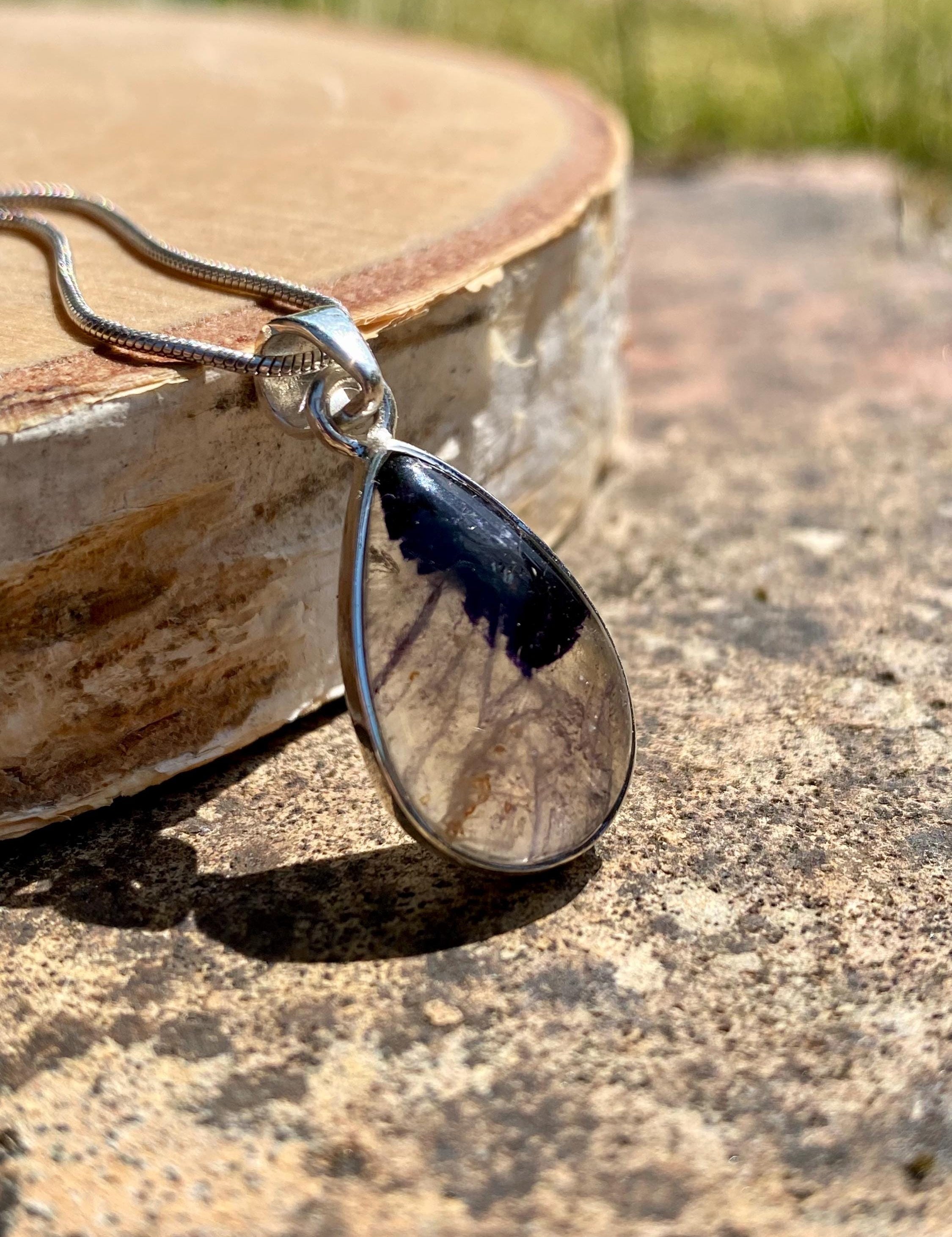 Blue John Sterling Silver Teardrop Pendant
