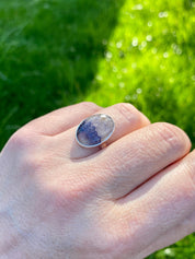 Blue John and Silver Oval Ring - Extremely Rare