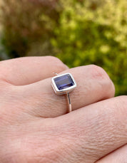 Natural Iolite, Lolite Sterling Silver Ring
