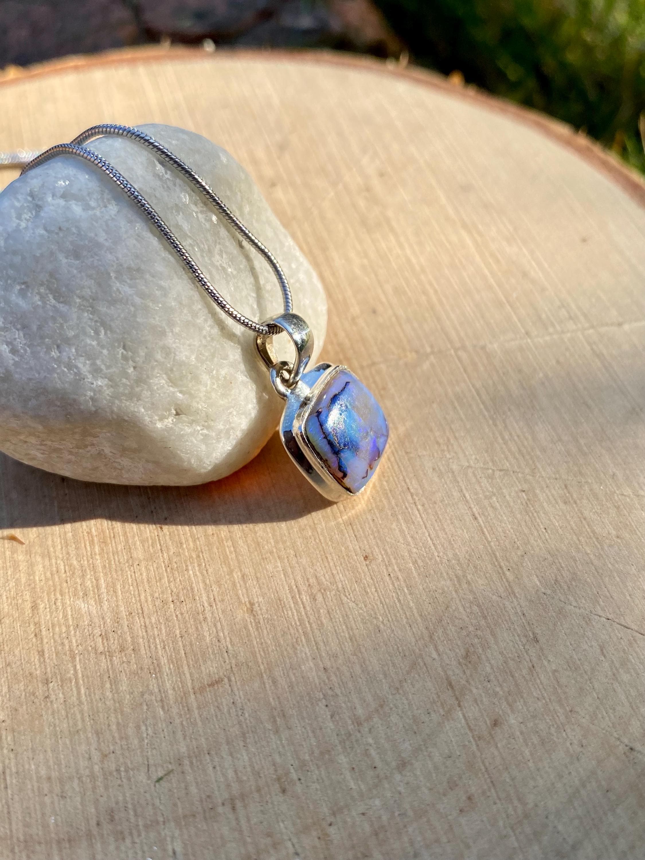 Sterling (Monarch) Opal Sterling Silver Pendant