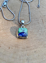 Sterling (Monarch) Opal and Silver Pendant