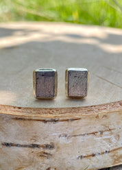 MUONIONALUSTA meteorite Sweden sterling sliver studs