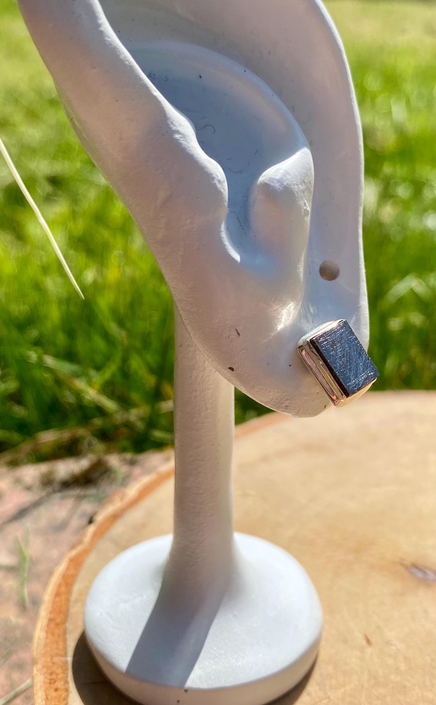 MUONIONALUSTA meteorite Sweden sterling sliver studs