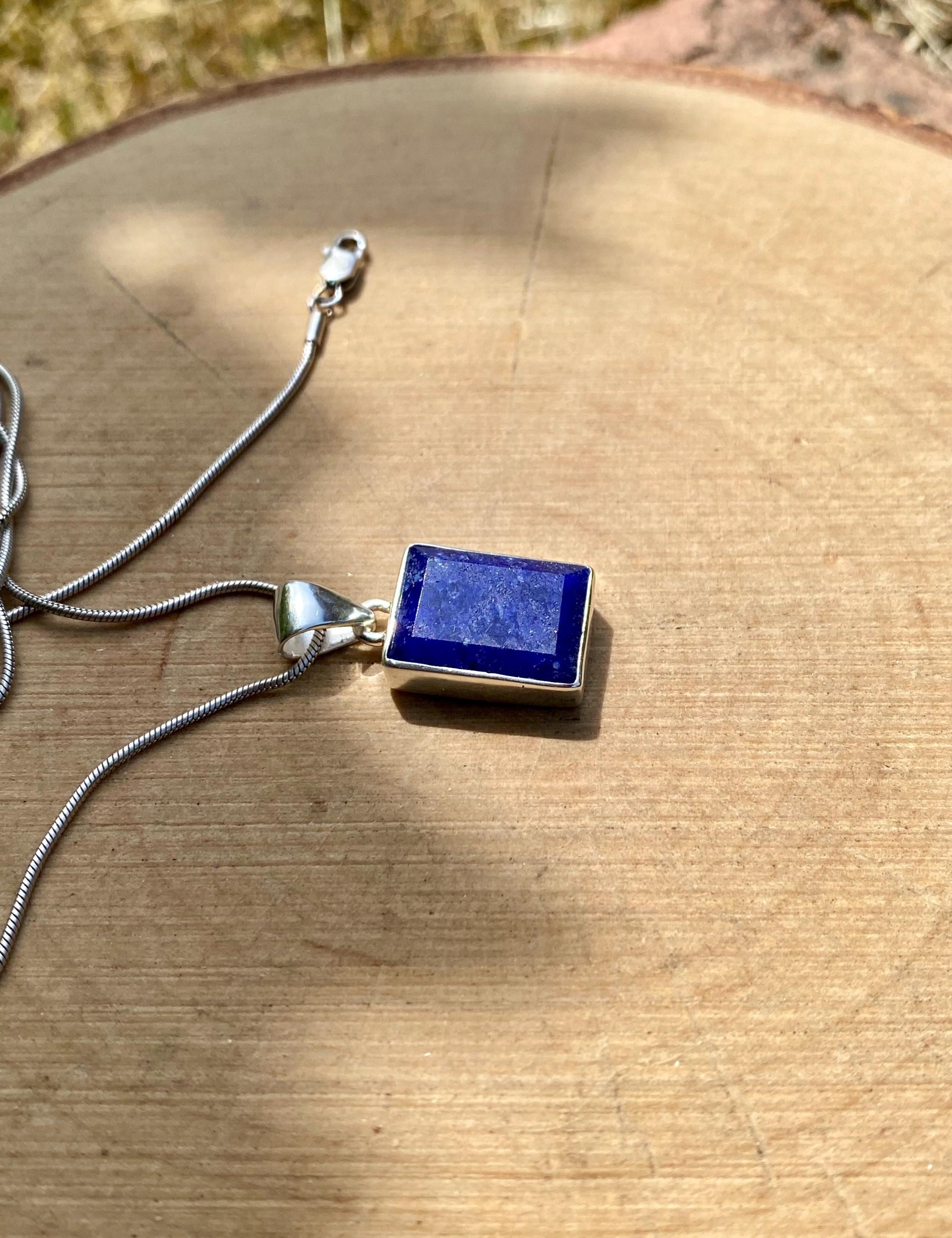 Sapphire Sterling Silver Pendant