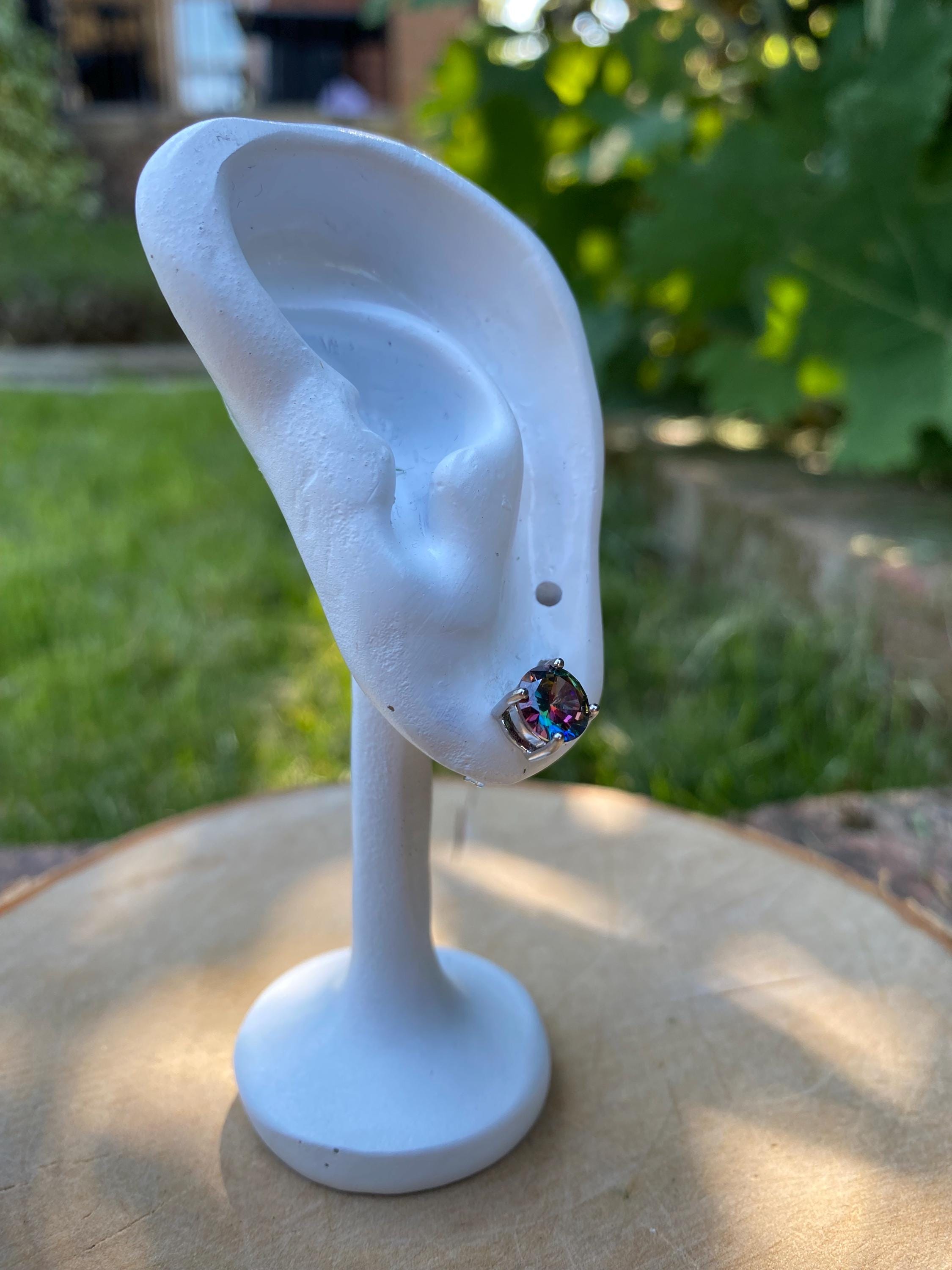 Mystic Topaz Round 7mm 925 Sterling Silver Studs