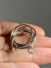 Watermelon Tourmaline Slice Silver pendant