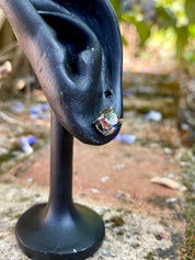 Mystic Topaz Round 925 Sterling Silver Studs