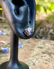 Mystic Topaz Round 925 Sterling Silver Studs