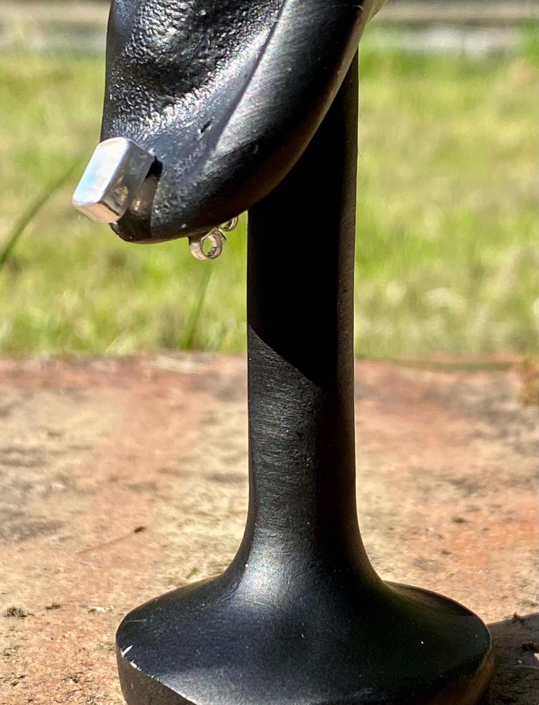 Blue Fire Moonstone Sterling Silver Stud Earrings