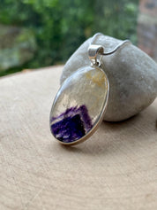 Blue John Silver Pendant