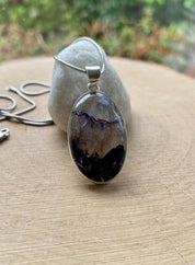 Blue John Silver Pendant