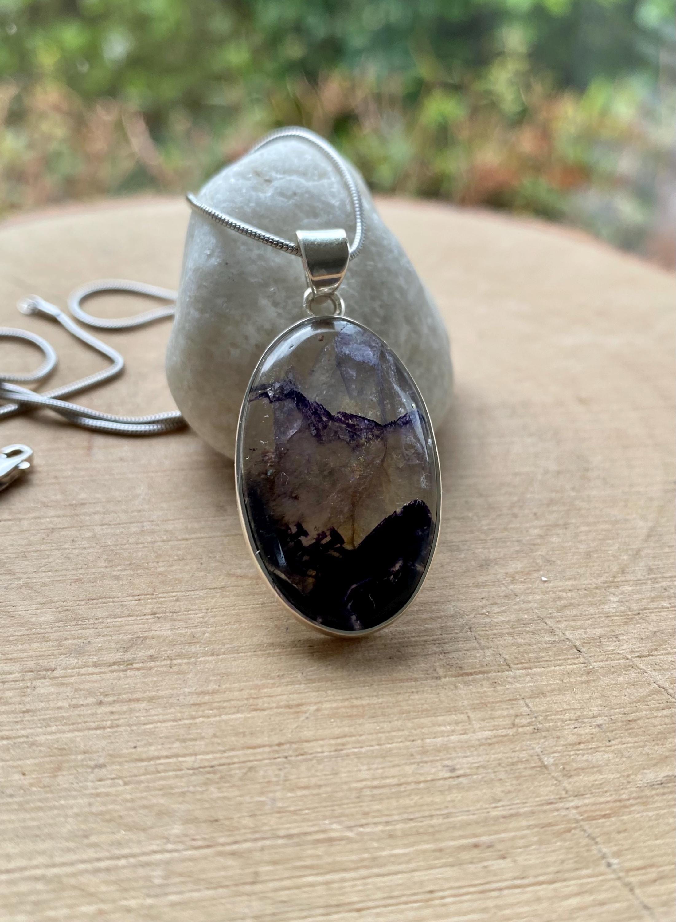 Blue John Silver Pendant