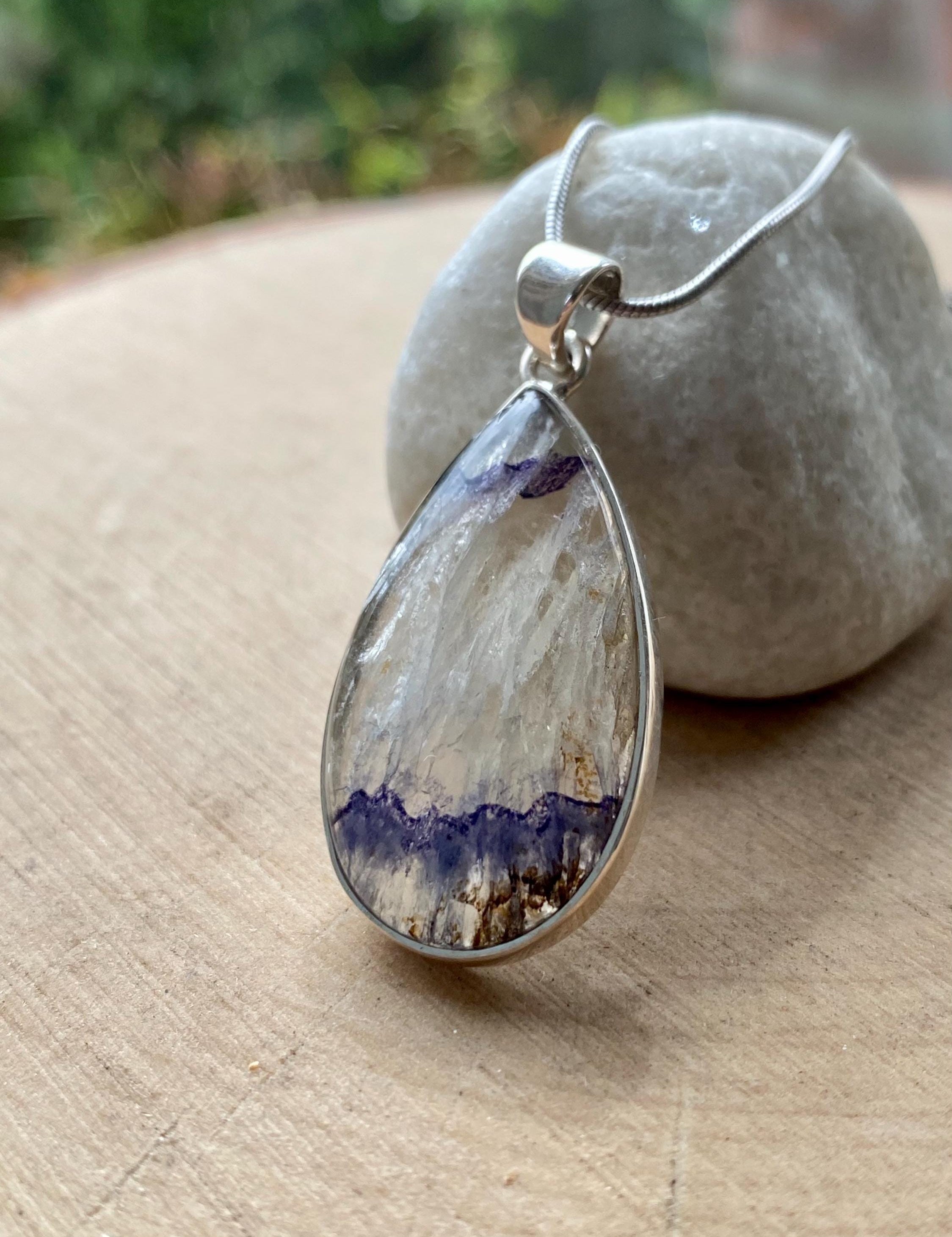 Blue John Silver Pendant