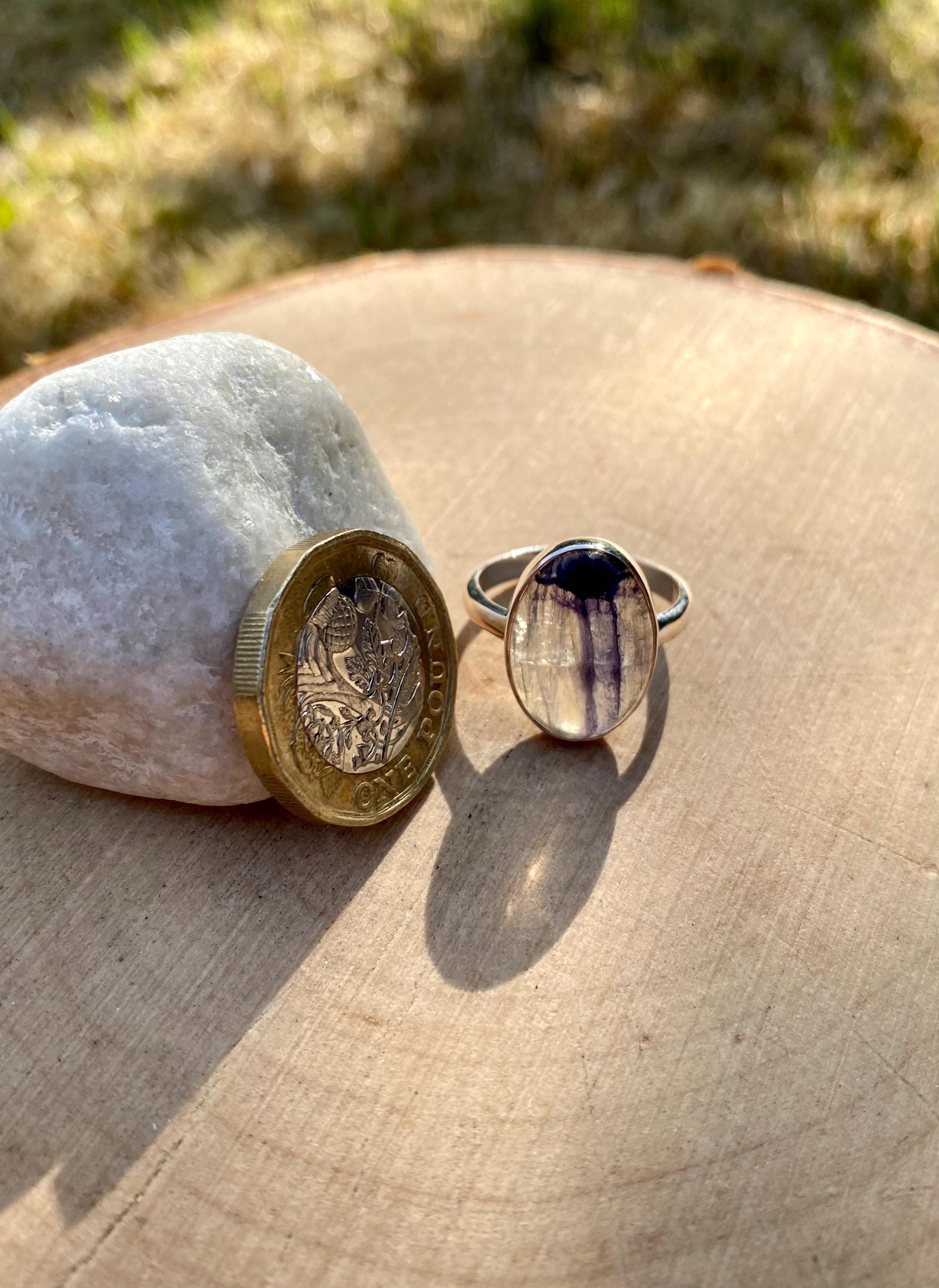 Blue John Silver Ring
