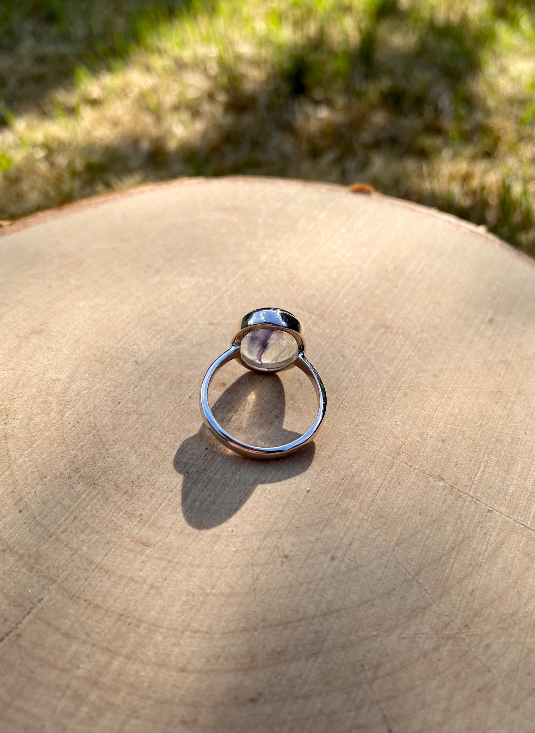 Blue John Silver Ring