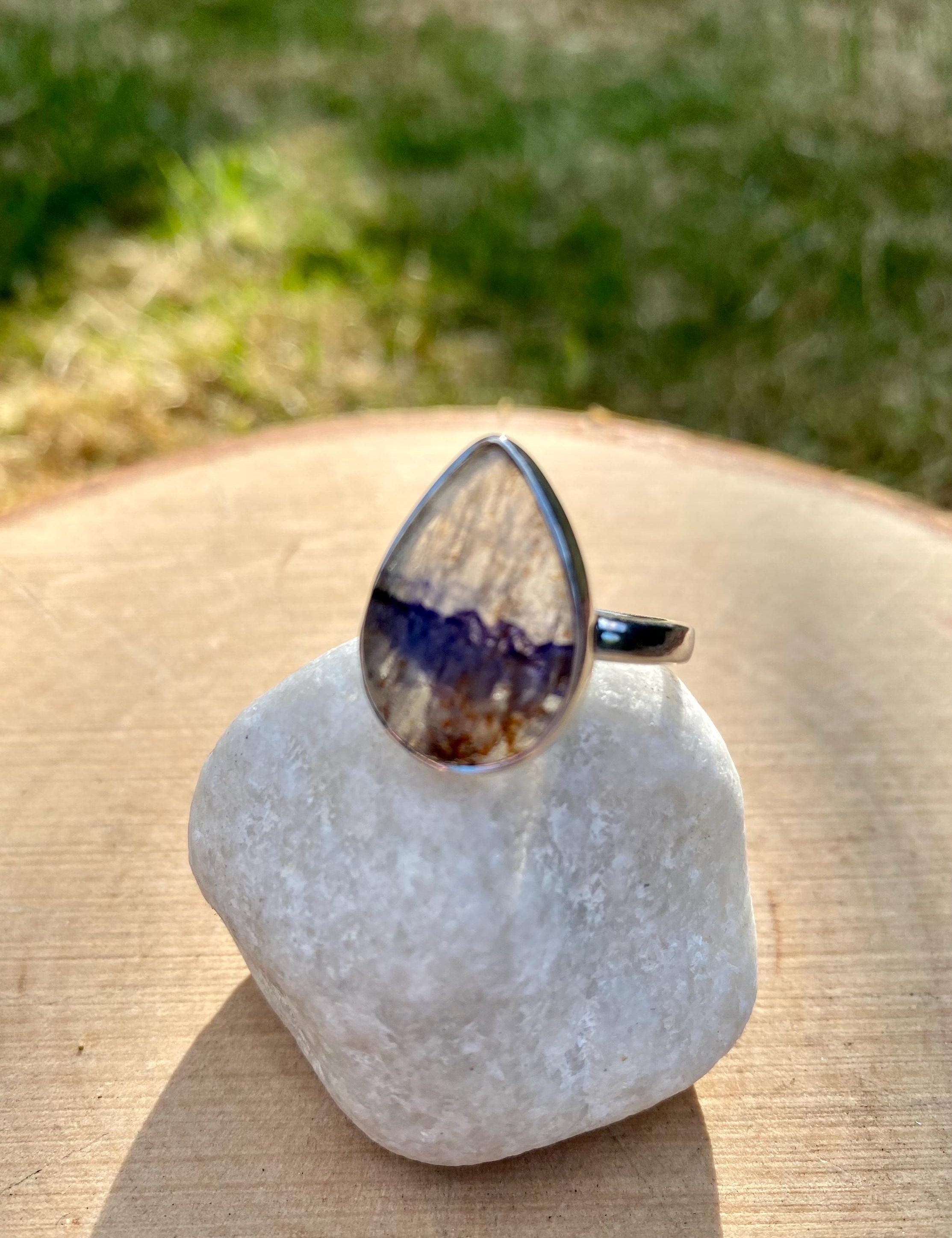 Blue John Silver Ring - Extremely Rare