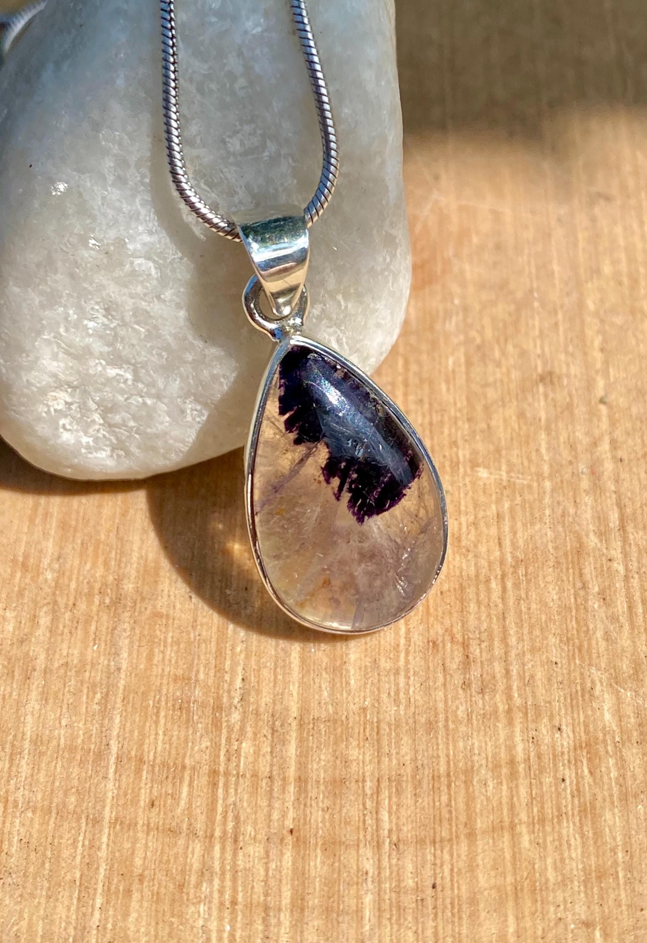 Blue John Sterling Silver Teardrop Pendant