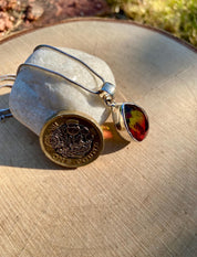 Watermelon Tourmaline 925 Silver Pendant Necklace