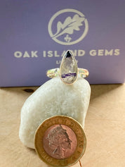 Blue John Silver Teardrop Ring - Extremely Rare
