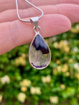 Blue John Sterling Silver Teardrop Pendant