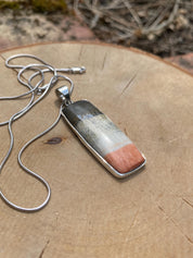 British Celestobarite and Silver Pendant
