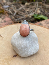 Teardrop British Celestobarite Sterling Silver ring
