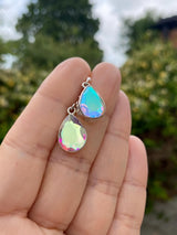 Pear Cut Mystic Topaz Sterling Silver Dangle Earrings