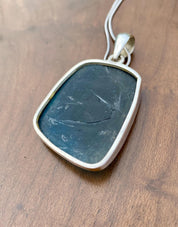 Ancient Roman Glass 925 Sterling Silver Hexagon Pendant