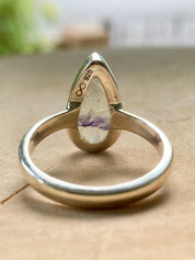 Blue John Silver Teardrop Ring - Extremely Rare
