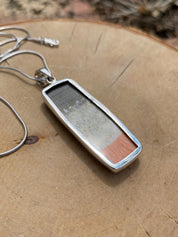 British Celestobarite and Silver Pendant