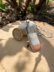 British Celestobarite and Silver Pendant