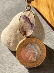 Blue John Silver Oval Pendant