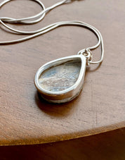 Paraiba Blue Kyanite 925 Sterling Silver Teardrop Pendant