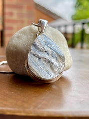Paraiba Blue Kyanite 925 Sterling Silver Teardrop Pendant
