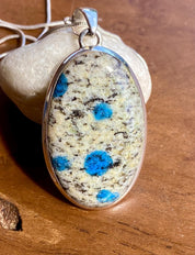 K2 Jasper and Sterling Silver Oval Pendant.